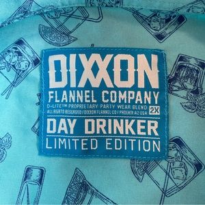 Dixxon Flannel Co Limtd Edition “Day Drinker” Short Sleeve Button Down Shirt 2XL